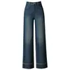Jeans vintage holgados de pierna ancha para mujer, nuevo de otoño 2026, de cintura alta, adelgazantes, versátiles, casuales, de pierna recta