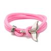 Pulsera Trenzada de Cuerda Estilo Ancla Cola de Ballena Serie Océano Línea Milán para Pareja Pulsera Hecha a Mano para Hombres y Mujeres