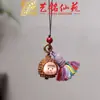 Pulseira de Madeira Artesanal com Sementes de Sino, Sino de Agitar Manual, Sino de Vento de Casca de Fruta Desejos, Pingente de Bolsa, Chaveiro de Celular