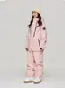 Conjunto de Traje de Esquí para Hombres y Mujeres, Color Sólido Tabla Única y Tabla Doble, Moda de Celebridad de Internet Nuevo Estilo Esquí