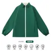 Roupa de Trabalho para Garçom de Loja de Chá com Leite e Café, Jaqueta Impermeável com Estampa de Logo para Outono e Inverno, Casaco Uniforme de Trabalho