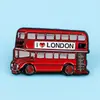 Broche de Autobús de Londres Insignia Metálica de Dibujos Animados Joyería Creativa con Letras Inglesas Medalla Broche para Ropa Accesorios Ingleses