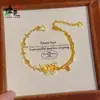 Pulsera de Doble Capa con Mariposa de Diamante y Esmalte Dorado Arena Estilo Mismo de Little Red Book Pulsera de Flor Pequeña y Mariposa de Diseño de Nicho para Mujer