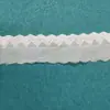 Encaje de Algodón Rejilla Ondulada Forma de Abanico Delgado Seda de Leche Corte de Código de Barras Hueco Falda Accesorios Encaje de Algodón