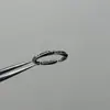 Anel Oval Irregular Côncavo Feijão Escovado Único para Mulheres, Anel de Dedo Indicador Aberto Estiloso e Simples Tendência