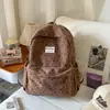 2026 Nueva Mochila Pequeña Fresca de Pana Temporada de Regreso a Clases Estudiantes de Secundaria y Preparatoria Mochila Escolar Ligera Casual Mochila de Gran Capacidad