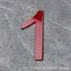 Adesivo Digital Estéreo de Acrílico Letras Bronze Dourado Preto e Branco Número do Quarto Adesivo de Parede Placa de Número de Porta Placa
