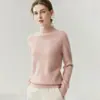 Suéter grueso 100% cachemira pura para mujer, con dobladillo enrollado, cuello semi-alto, corte holgado y diseño extragrande, perfecto como capa interior o capa base
