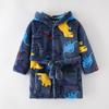 Bata de noche infantil transfronteriza para niños y niñas, bebé, primavera, otoño, invierno, albornoz, pijama, caricatura, franela, con capucha, ropa infantil, ropa para el hogar