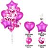 Set de globos de película de aluminio de 18 pulgadas, 14 piezas, lentejuelas perladas, color oro rosa, decoración para fiesta de cumpleaños infantil, diseño de ambiente, globo