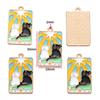 Accesorios de joyería DIY con goteo de aceite gato negro tarot accesorios decorativos aleación llavero con goteo de aceite colgante de pulsera W365