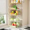 Prateleira de Armazenamento para Mesa, Aparador para Sala de Estar, Organizador em Camadas para Lanches e Copos de Água, Cesta de Armazenamento para Frutas e Vegetais de Cozinha