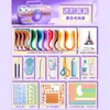 Set de Herramientas para Paper Quilling Paquete de Materiales Hechos a Mano DIY para Niños Herramienta para Dibujo en Línea con Tiras de Papel para Quilling Paquete al por Mayor