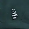 Colgante de Golondrina de Plata de Ley S925 Estilo Chino Accesorios de Colgante de Pájaro Cuerda Trenzada con Cuentas Hecho a Mano DIY Accesorios de Colgante Plata