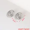 Brincos Texturizados de Alta Qualidade Europeus e Americanos da Moda para Mulheres, Design Tridimensional de Flor e Estrela do Mar em Aço Inoxidável, Brincos Simples de Nicho