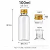 Botellas dispensadoras con tapa de aluminio transparente hechas a medida, botellas de plástico PET delgadas, botellas de embalaje para artículos de tocador portátiles, se pueden personalizar con marca y impresión