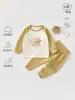 Conjunto de Ropa Interior para Niños para Primavera y Otoño, Unisex para Bebé Clase A Sin Costuras Capa Base para Bebé, Parte Superior e Inferior Separadas para Usar al Aire Libre, Ropa y Pantalones de Otoño para Bebé