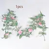 Flor Artificial Simulada Rotim Rosa Flor de Plástico Casamento Decoração Criativa Parede Sala de Estar Decoração Flor Rotim Simulado