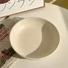 Cuenco Cerámico Estilo Ins con Salpicaduras de Tinta, Hermoso Bol para Arroz, Bol para Frutas y Yogur, Bol para Postre de Avena, Vajilla, Bol Grande para Arroz