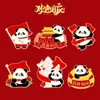 Broche de Feriado Nacional Desenho Animado Fofo Panda Insígnia Texto Patriótico Onze Celebração Insígnia Comemorativa Tendência Nacional Acessórios