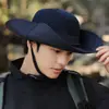 Sombrero de pescador transfronterizo para hombre, de ala ancha, protector solar, de verano, para exteriores, de secado rápido, plegable y hueco.