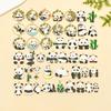 47 óleo pingando desenho animado estilo nacional fofo panda gigante pingente brincos DIY colar chaveiro acessórios de joalheria materiais