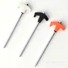 Estacas de rosca em formato de T para acampamento ao ar livre, estacas de solo espirais para barracas de dossel, estacas de aço fixas espessadas resistentes ao vento, acessórios de camping