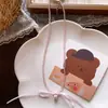 Novo Colar de Concha com Laço de Strass Azul e Rosa Decoração Infantil Série Azul Pingente de Cabaça Acessórios para Vestido de Verão