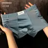 Calça de Ar Condicionado Masculina de Seda Gelada Respirável Sem Costura de Malha de Cetim Fresca de Verão Roupa Íntima Masculina Cuecas Boxers Masculinas Confortáveis Bacteriostáticas