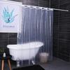 Cortina de Ducha Eva 3D Bloquea el Agua, No le Crece Moho, Cortina de Baño Engrosada, Secado Rápido, Cortina Divisoria Transparente, Personalización Transfronteriza