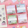 Papel de notas estilo ins 200 hojas en caja acrílica transparente para DIY no adhesivo estudiante oficina nota papel de mano