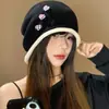 Gorro holgado con estampado de estrellas estilo coreano, cálido para otoño e invierno, para mujer, casual de verano, turbante fino, adelgazante de cara, gorro para el frío