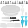 Juego de 106 piezas para pastel, base giratoria, espátula, raspador, manga pastelera, base giratoria, boquillas para decorar pasteles, herramienta de repostería