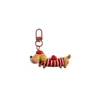 Novo Pingente Chaveiro Dachshund Desenho Animado Fofo Pingente de Bolsa Pequeno Presente Carro Mochila Escolar Little Red Book