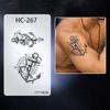 Tatuaje temporal geométrico estilo europeo nuevo jugo de pasta no reflectante resistente al agua duradero tatuaje de brazo pecho patrón moderno para hombres y mujeres