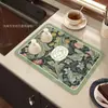 Tapete de drenagem de bancada de cozinha Tapete absorvente de lama de diatomáceas Tapete de secagem de utensílios de mesa Tapete de mesa de chá descartável Tapete de bar