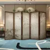 Biombo Estilo Chino para Sala de Estar y Dormitorio, Moderno Sencillo Entrada de Casa Madera Maciza Plegable Móvil