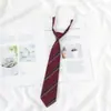Rojo Oro y Rayas Rojas Estilo Perezoso Estilo Japonés Estilo Preppy Corbata Foto de Graduación Femenina Marrón Uniforme de Licenciatura Masculino Corbata
