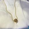 Collar Transfronterizo Europeo y Americano de Cintura Delgada para Mujer, Cadena de Clavícula de Circonita, Diseño de Nicho Simple y Elegante, Cadena Versátil para Suéter