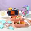 Lonchera sellada multicapa, linda lonchera de acero inoxidable para niños y estudiantes, lonchera de plástico con celosía, lonchera para ensaladas de frutas