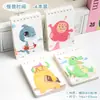 Cuaderno Mini de Bolsillo con Espiral Suave Tamaño Pequeño Dibujos Animados Línea Horizontal Estudiantes Llevan Cuaderno A7