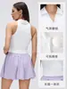 Sujetador Deportivo tipo Polo con Solapas para Mujer con Almohadillas, Chaleco de Yoga, a Prueba de Impactos, que Recoge el Pecho, Sujetador de Fitness D26026