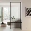Pantalla de hierro forjado de lujo ligero, mampara de acero inoxidable y vidrio, recibidor, sala de estar, tocador minimalista moderno de celebridad de internet no