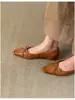 Bailarinas de punta cuadrada y tacón bajo 2026 con lazo de noche, zapatos de corte bajo de una sola tira, brisa suave de noche, nuevo estilo retro francés para mujer