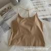 Ice Silk sem costura cabresto camisole mulheres beleza sexy volta fixa látex copo alça interna enrolado peito exterior desgaste parte superior