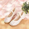 Nuevo producto Bai Zhenhe: Zapatos Hanfu para mujer, zapatos tradicionales de tela de Pekín con suelas de piel de vaca, zapatos bordados, estilo étnico cheongsam, disfraz de estudiante