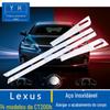 Adequado para 14 tipos de faixa de acabamento de carroceria modificada Lexus CT200h, faixa de para-choque de carroceria de aço inoxidável alargada