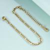 Venta Caliente Transfronteriza Europea y Americana de Amazon Cadena Figaro de 4 mm Pulsera de Acero Inoxidable Dividida Pulsera Personalizada de Oro de 18 Quilates Venta al por Mayor