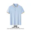 Camisa POLO com gola contrastante de luxo leve, 60 peças, para homens e mulheres, vestuário corporativo, LOGOTIPO, uniforme de equipe, design da imagem, uniforme de trabalho