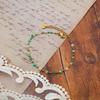 Collar de cuentas de azúcar verde transfronterizo europeo y americano para mujer, collar y pulsera sencillos y dulces con personalidad de alta gama.